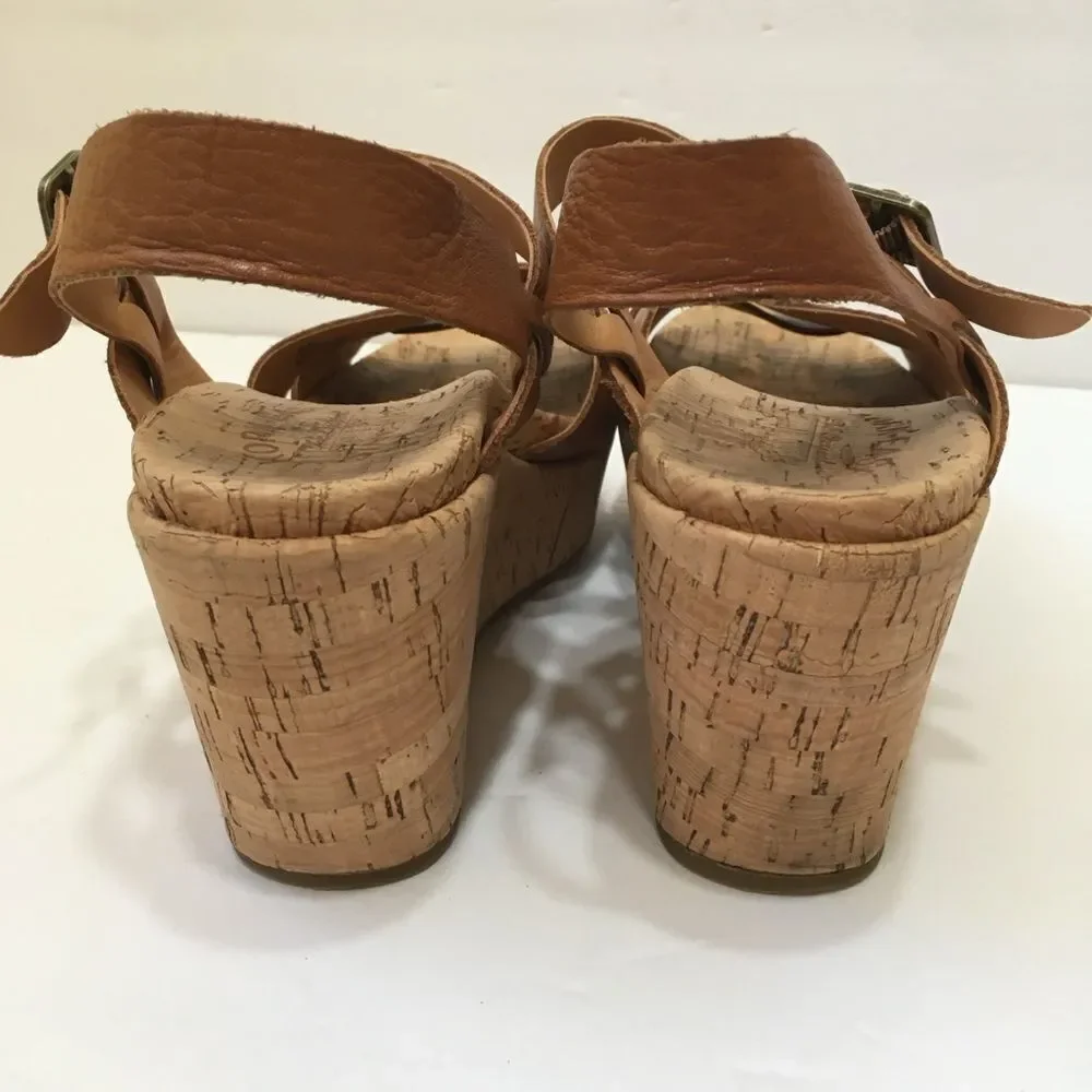 KORK‎ EASE AVA 2.0 TAN LEATHER CORK WEDGES - Picture 6 of 7